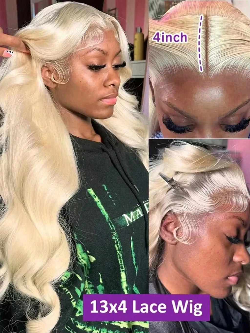 613 Human Hair Wig 13x6 Hd Lace Frontal 40 Inch Blonde Human Hair Wig Pre Plucked BrazilianBody Wave Lace Front Wigs