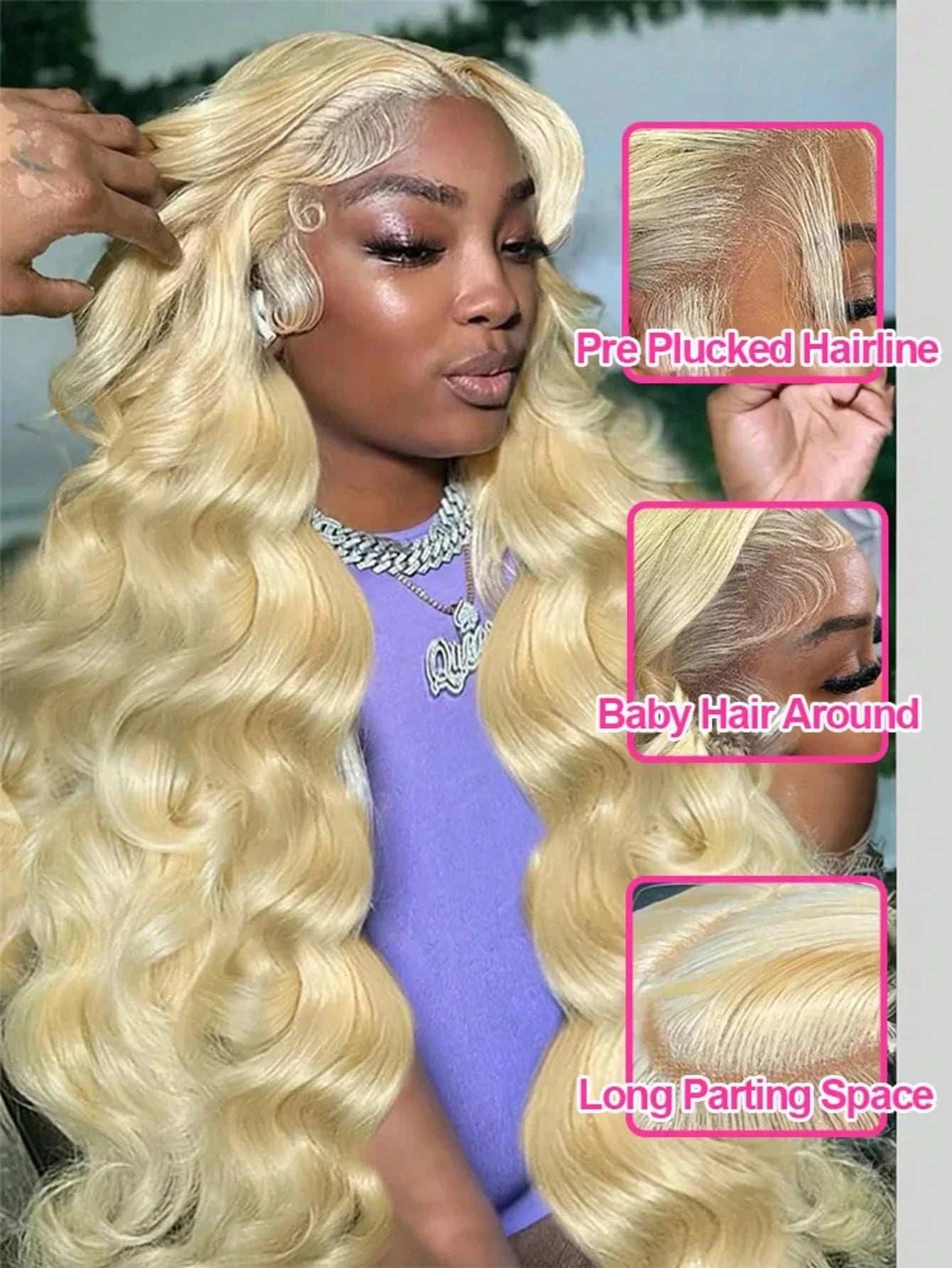 613 Human Hair Wig 13x6 Hd Lace Frontal 40 Inch Blonde Human Hair Wig Pre Plucked BrazilianBody Wave Lace Front Wigs