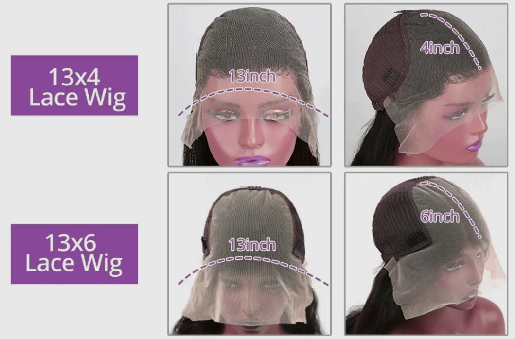 13x6 Human Hair Wigs Natural Color 13x4 HD Transparent Lace Frontal Wigs For Wo Deep Wave Lace Front Human Hair 220 density Wigs